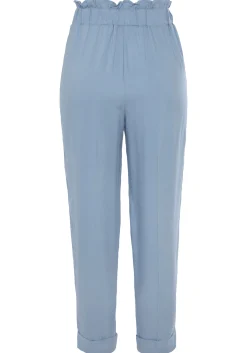 Strandmode|LASCANA Paperbag-Hose blau