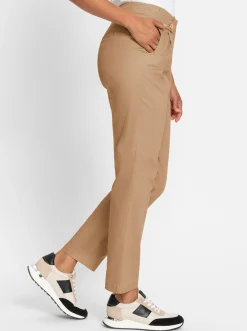 Hosen| Paperbag-Hose mit hoher Leibhöhe camel