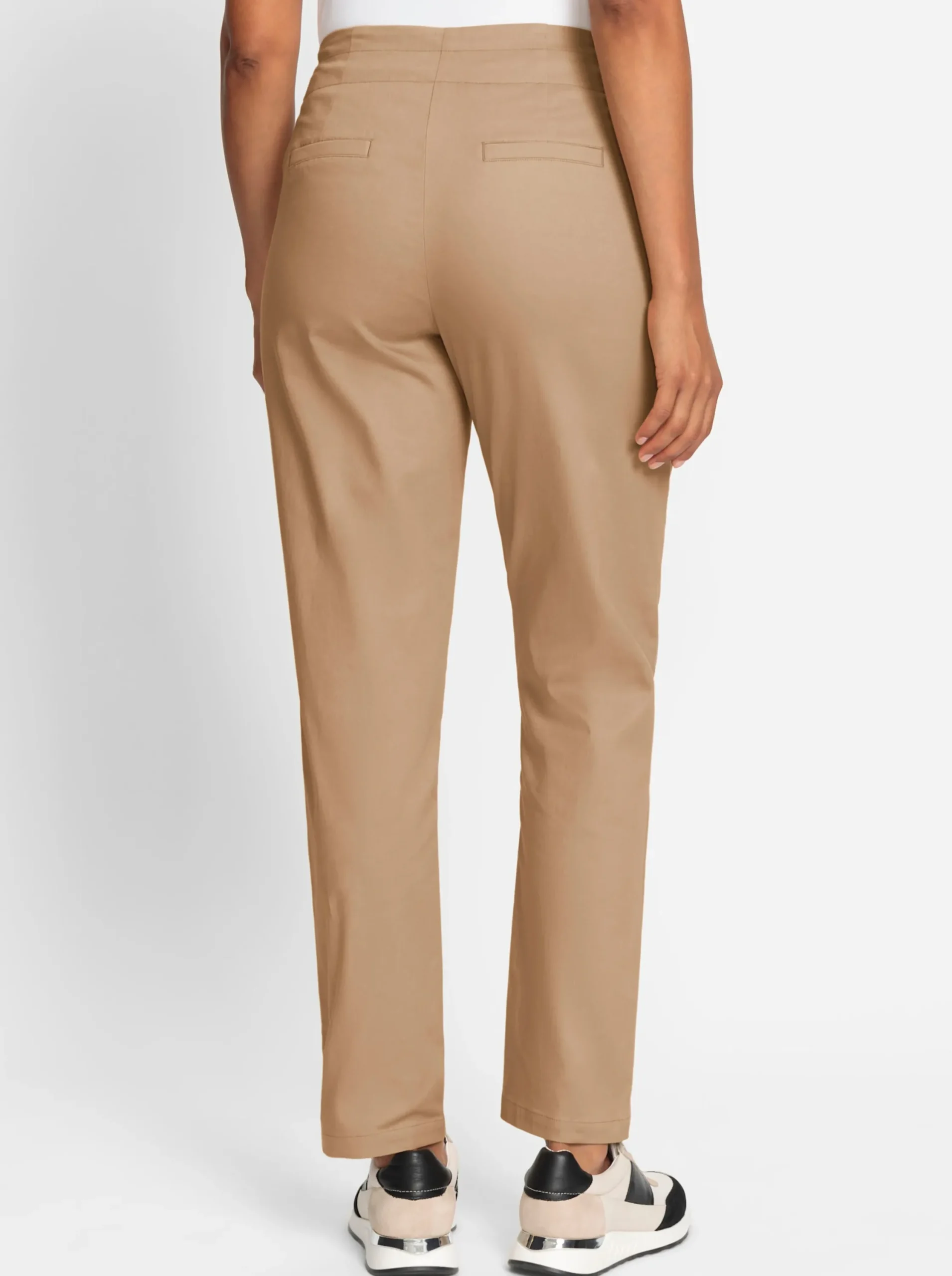 Hosen| Paperbag-Hose mit hoher Leibhöhe camel