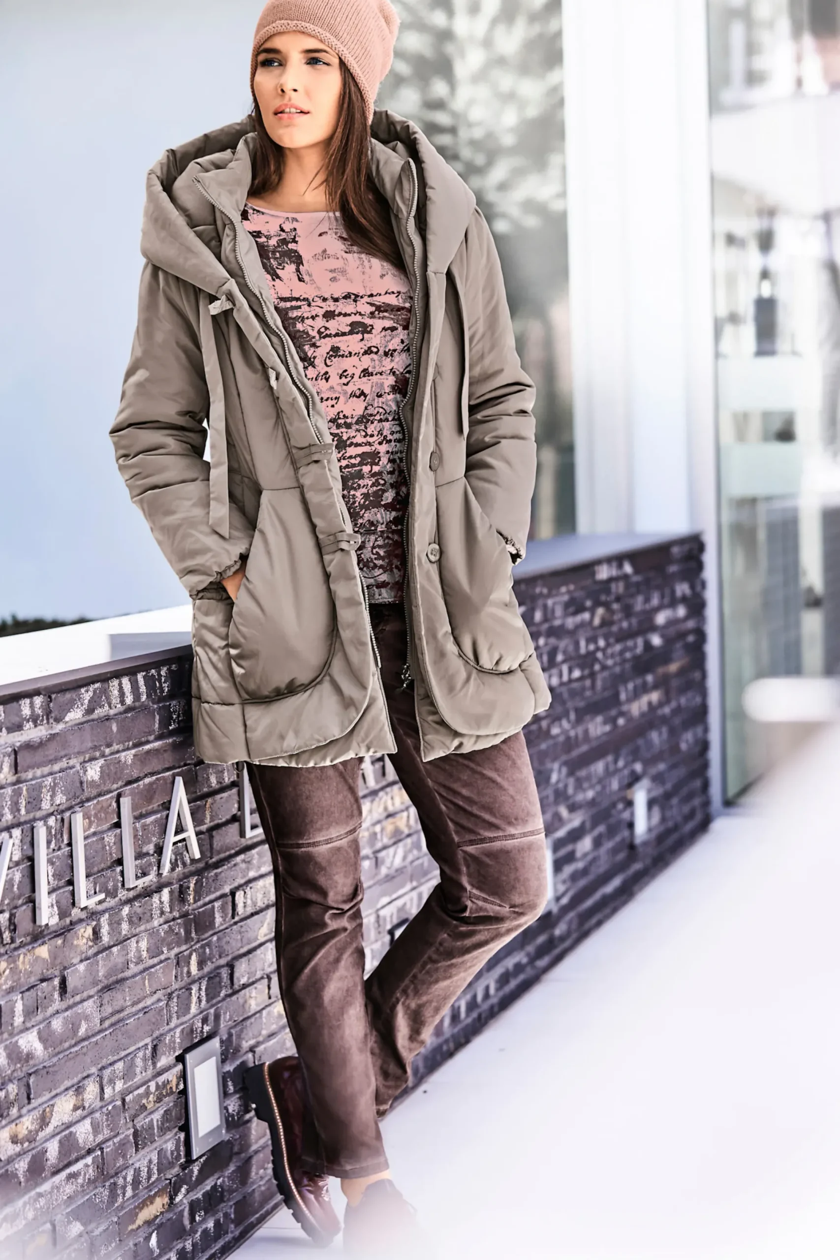 Jacken|heine Parka taupe