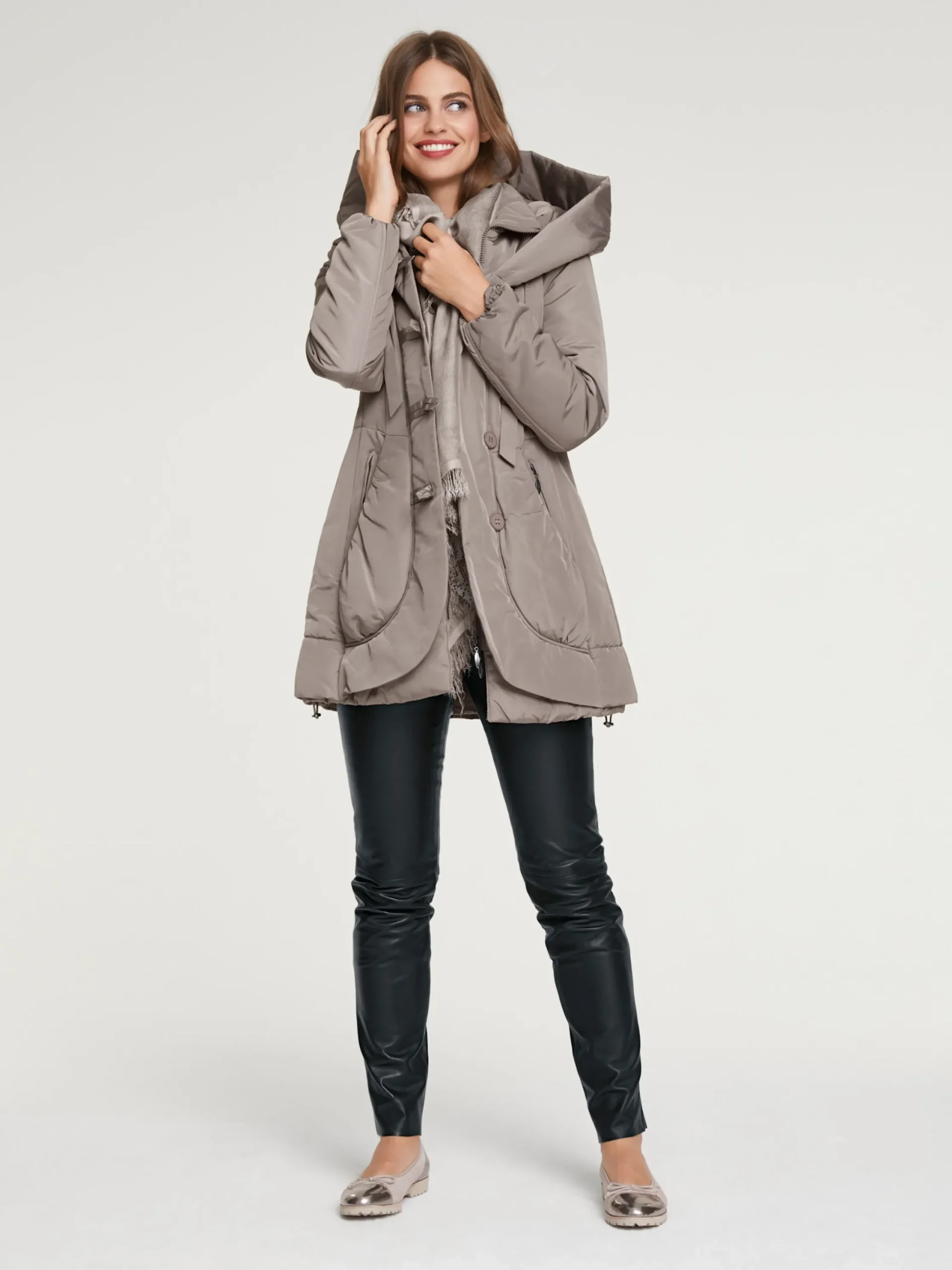 Jacken|heine Parka taupe