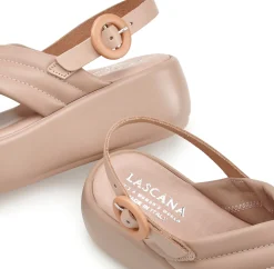 Sandalen & Sandaletten|LASCANA Plateausandale hellbeige
