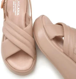 Sandalen & Sandaletten|LASCANA Plateausandale hellbeige