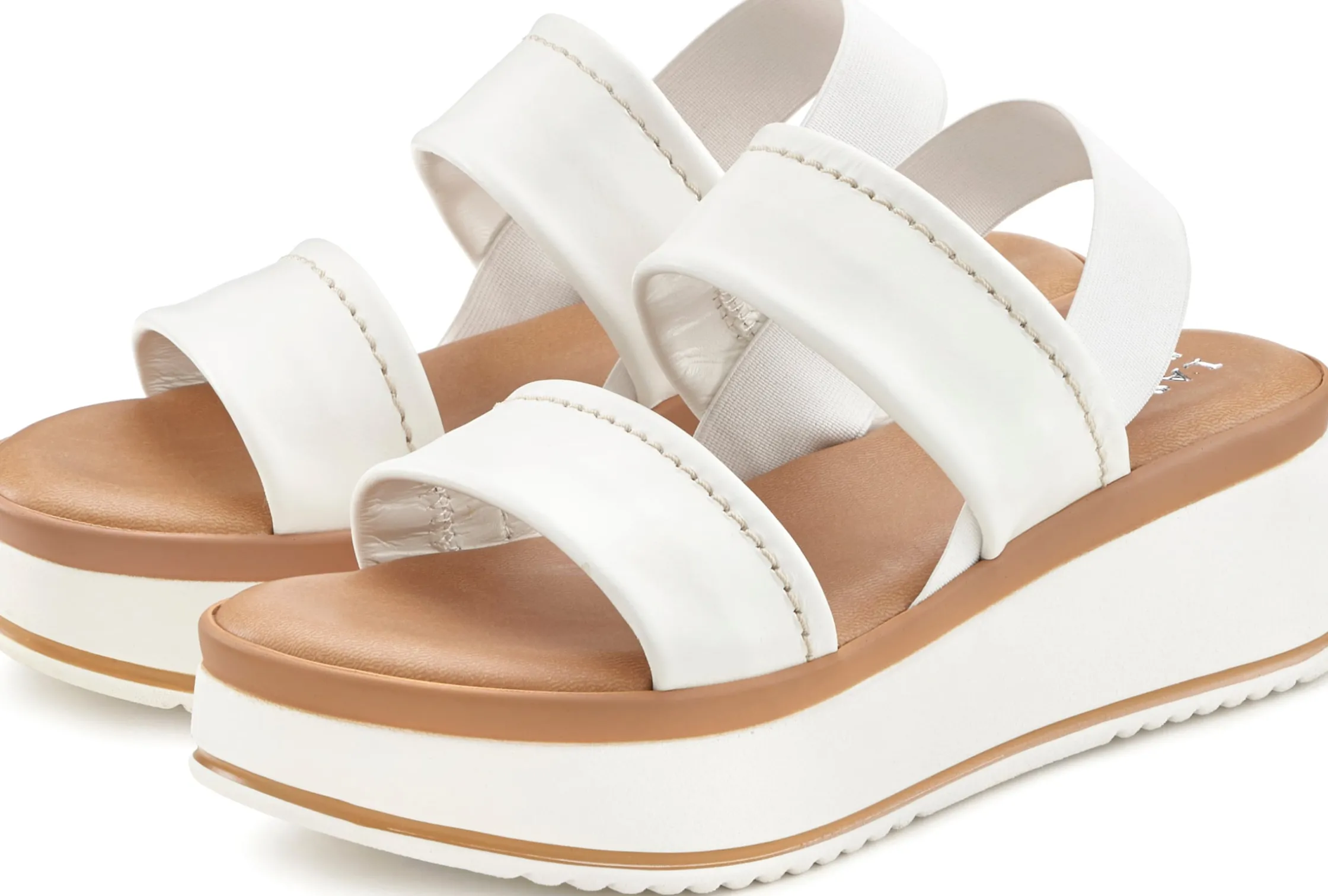 Sandalen & Sandaletten|LASCANA Plateausandaletten weiß