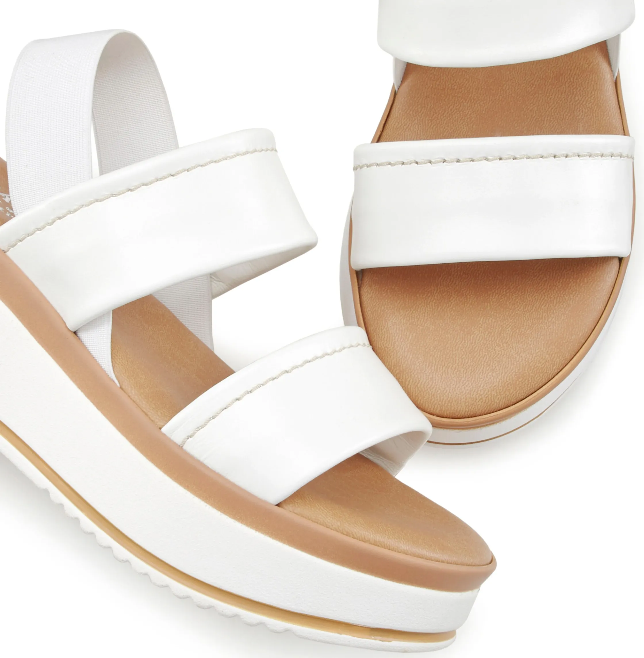Sandalen & Sandaletten|LASCANA Plateausandaletten weiß