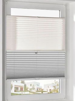 Gardinen & Rollos|heine home Plissee-Jalousie weiß-grau