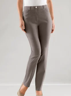 Hosen|Stehmann Comfort line 5-Pocket-Hose in elastischer Qualität taupe