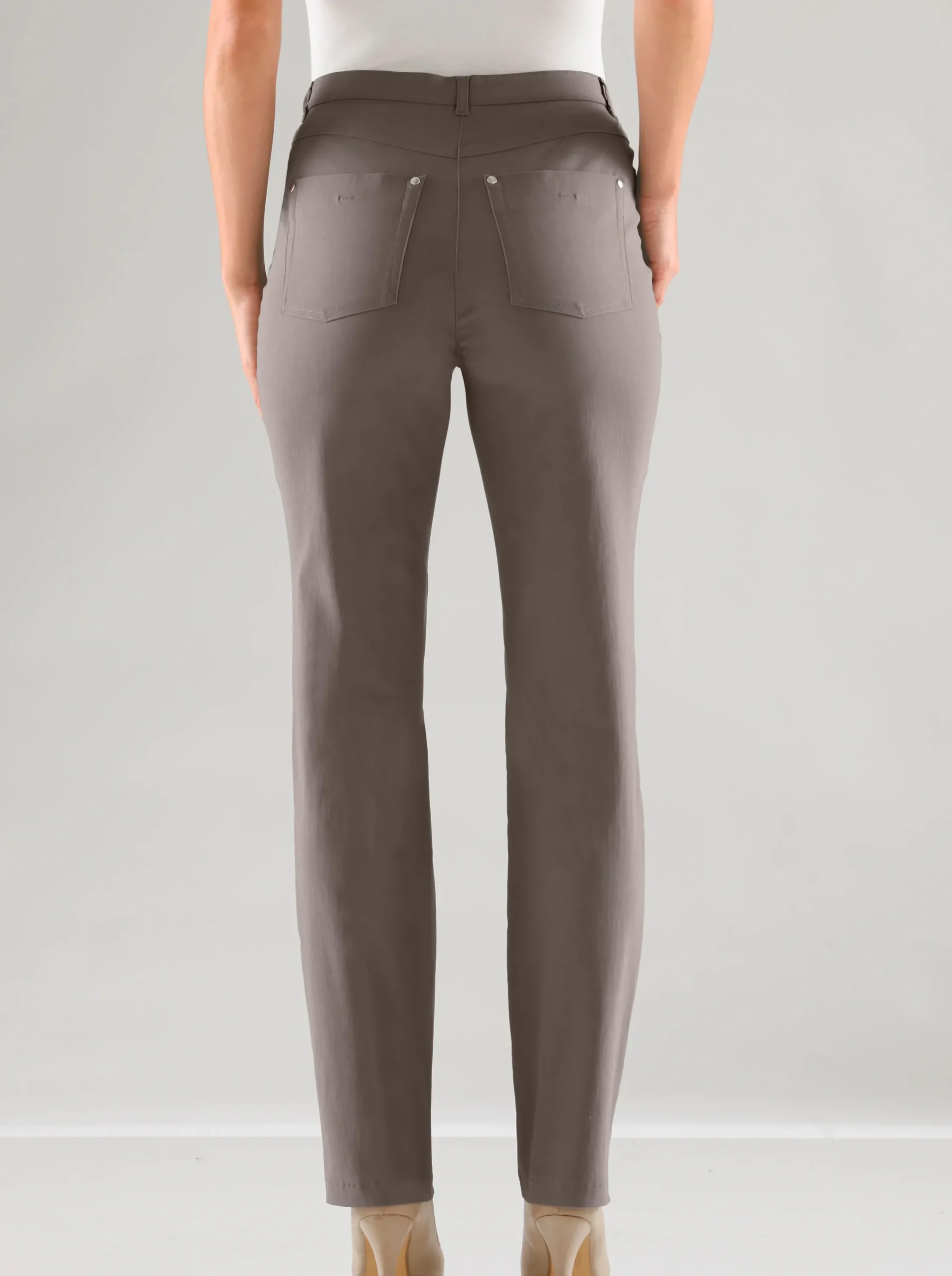 Hosen|Stehmann Comfort line 5-Pocket-Hose in elastischer Qualität taupe