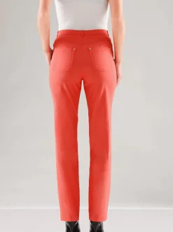Hosen|Stehmann Comfort line 5-Pocket-Hose in elastischer Qualität hummerrot