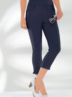 Hosen| 5-Pocket-Hose mit hohem Bund marine