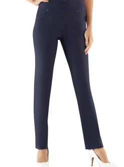 Hosen| 5-Pocket-Hose mit hohem Bund marine