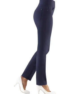 Hosen| 5-Pocket-Hose mit hohem Bund marine