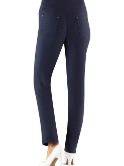 Hosen| 5-Pocket-Hose mit hohem Bund marine