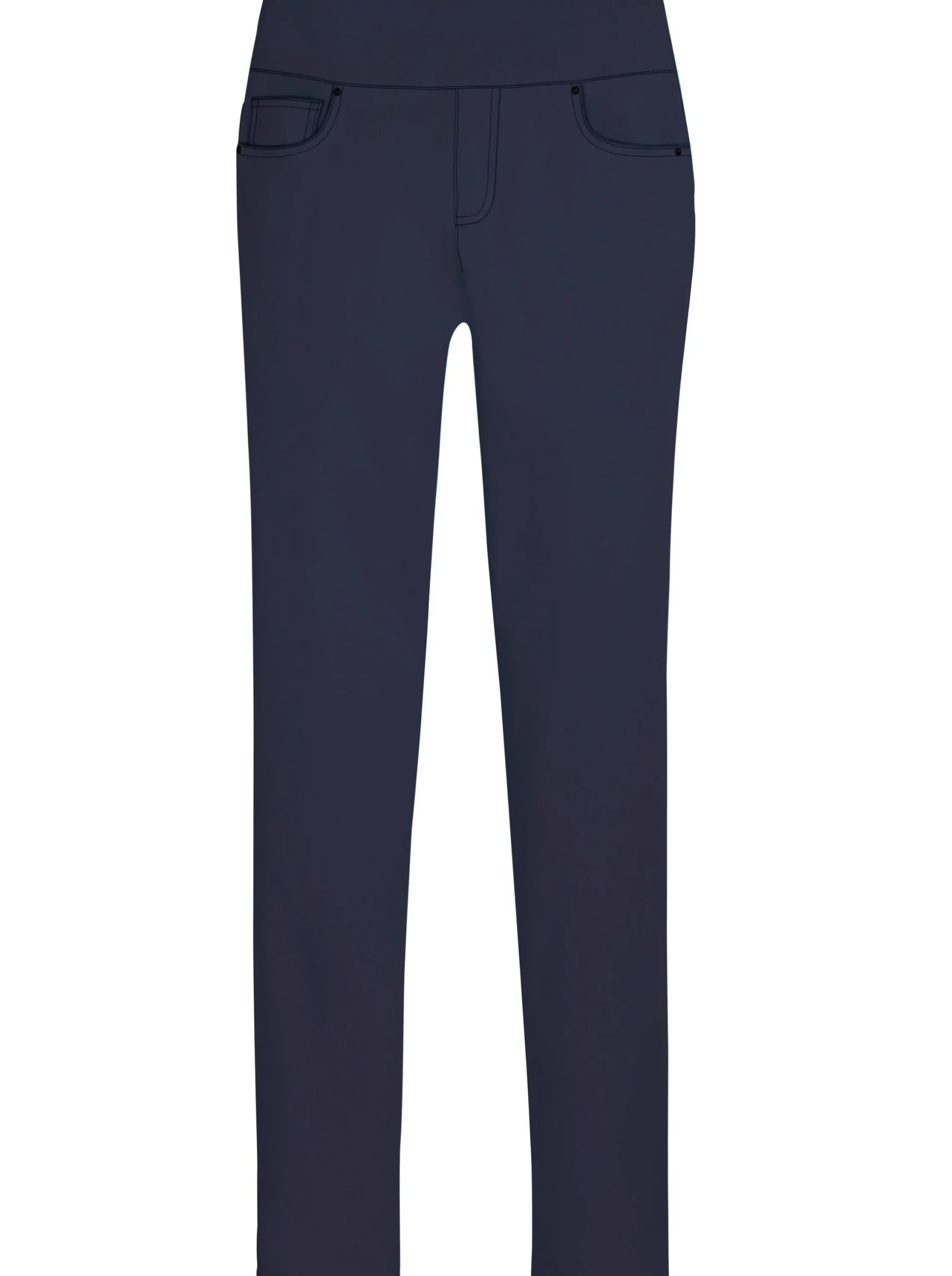 Hosen| 5-Pocket-Hose mit hohem Bund marine