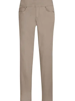 Hosen| 5-Pocket-Hose mit hohem Bund stein