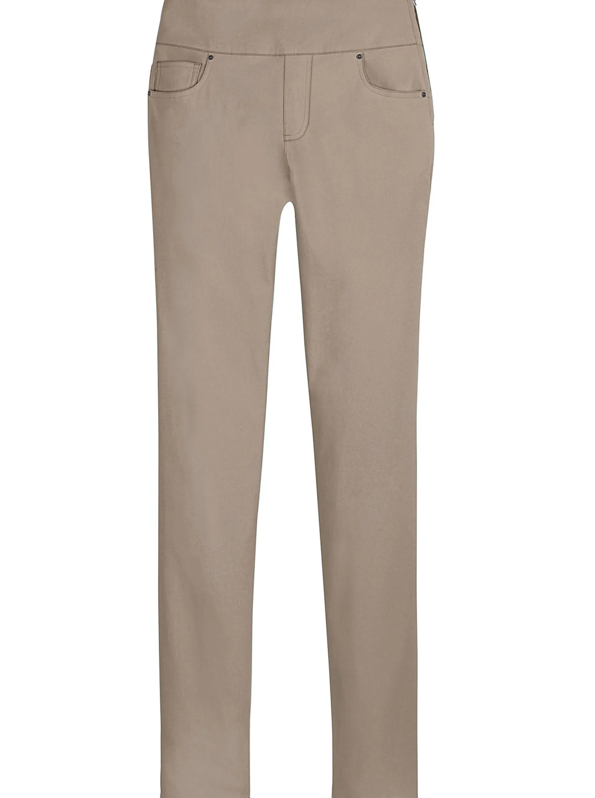 Hosen| 5-Pocket-Hose mit hohem Bund stein