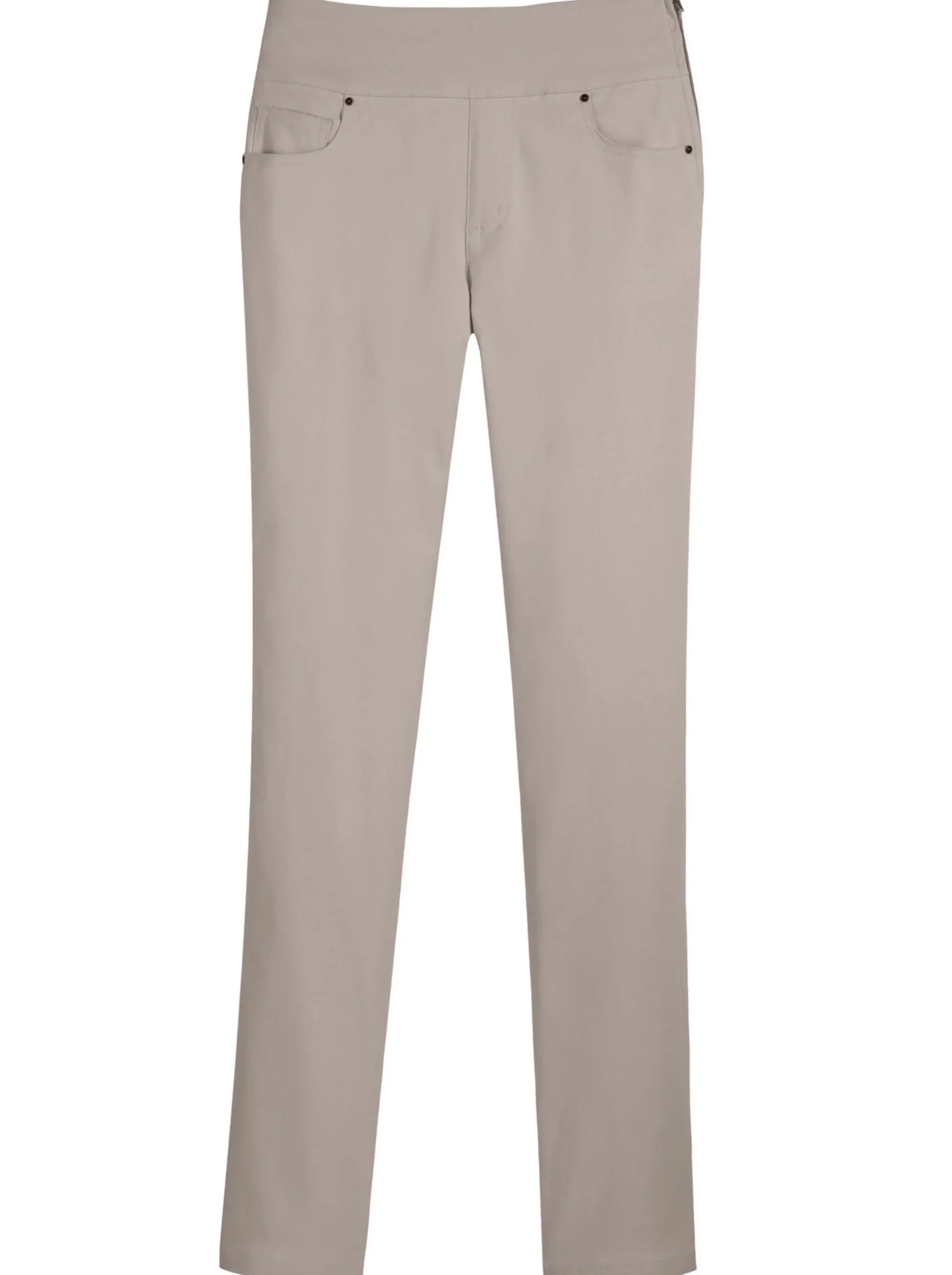Hosen| 5-Pocket-Hose mit hohem Bund stein