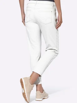 Jeans|heine 5-Pocket-Hose mit seitlichen Einsätzen weiß