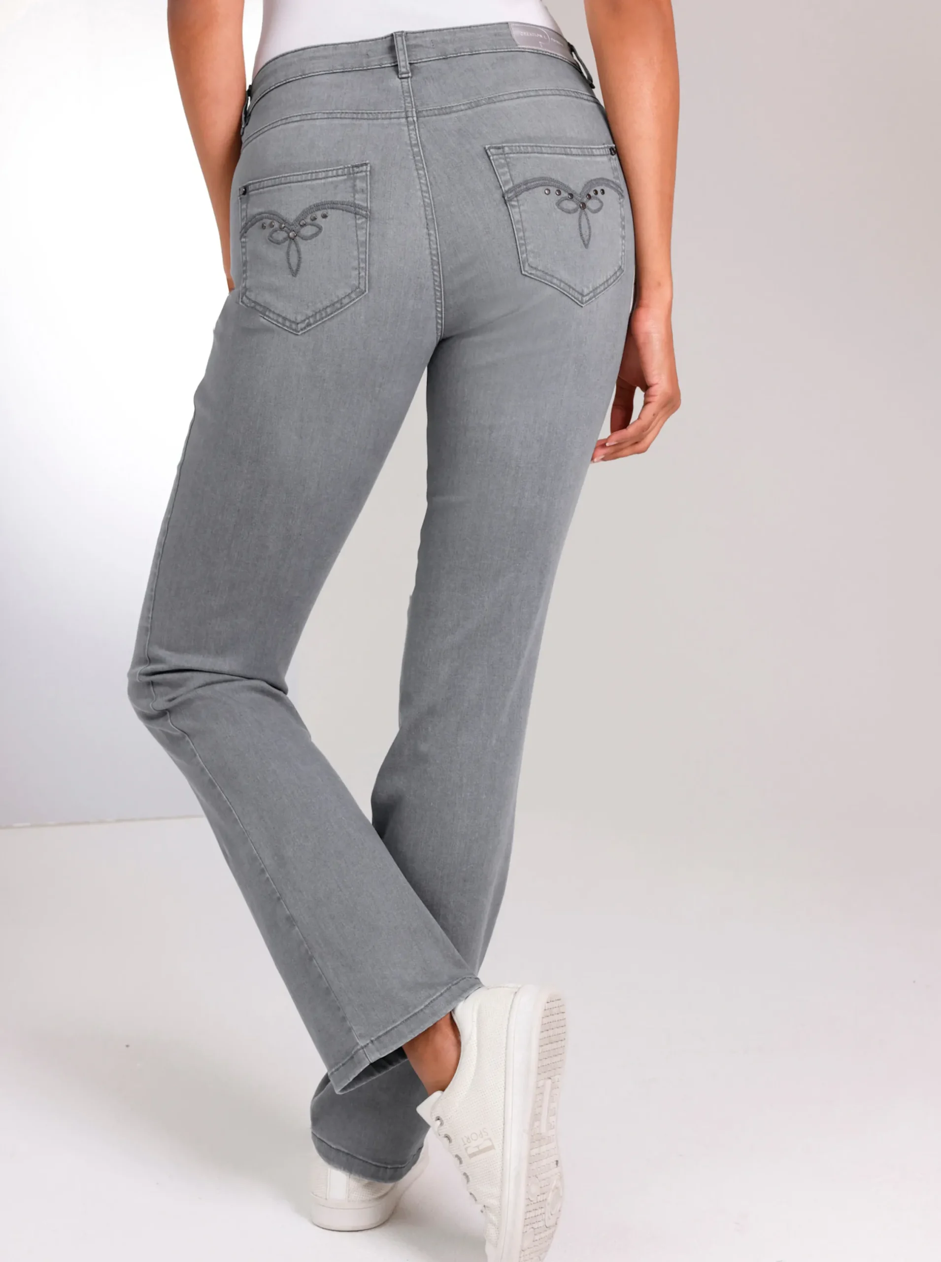 Jeans|CREATION L PREMIUM 5-Pocket-Jeans greydenim