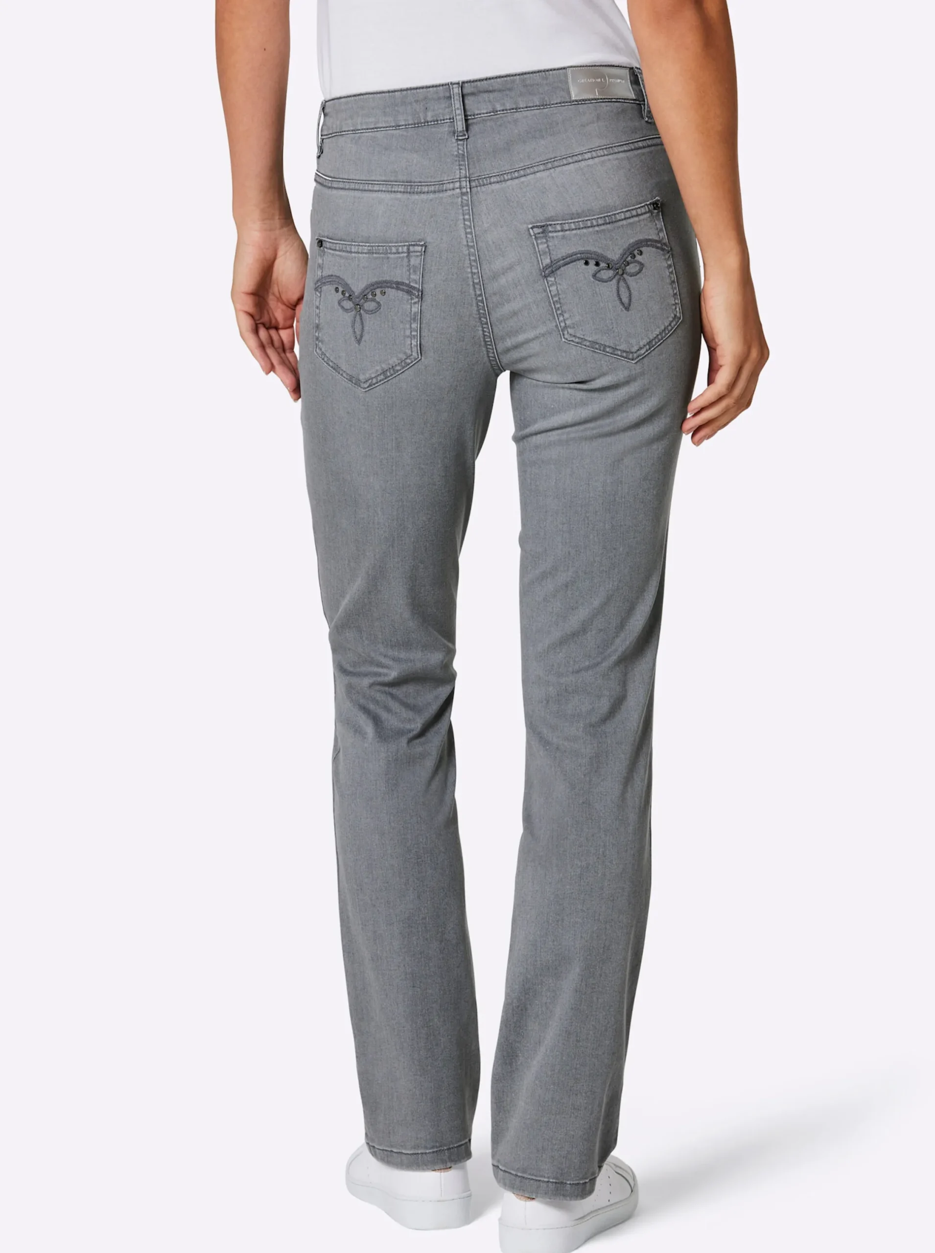 Jeans|CREATION L PREMIUM 5-Pocket-Jeans greydenim