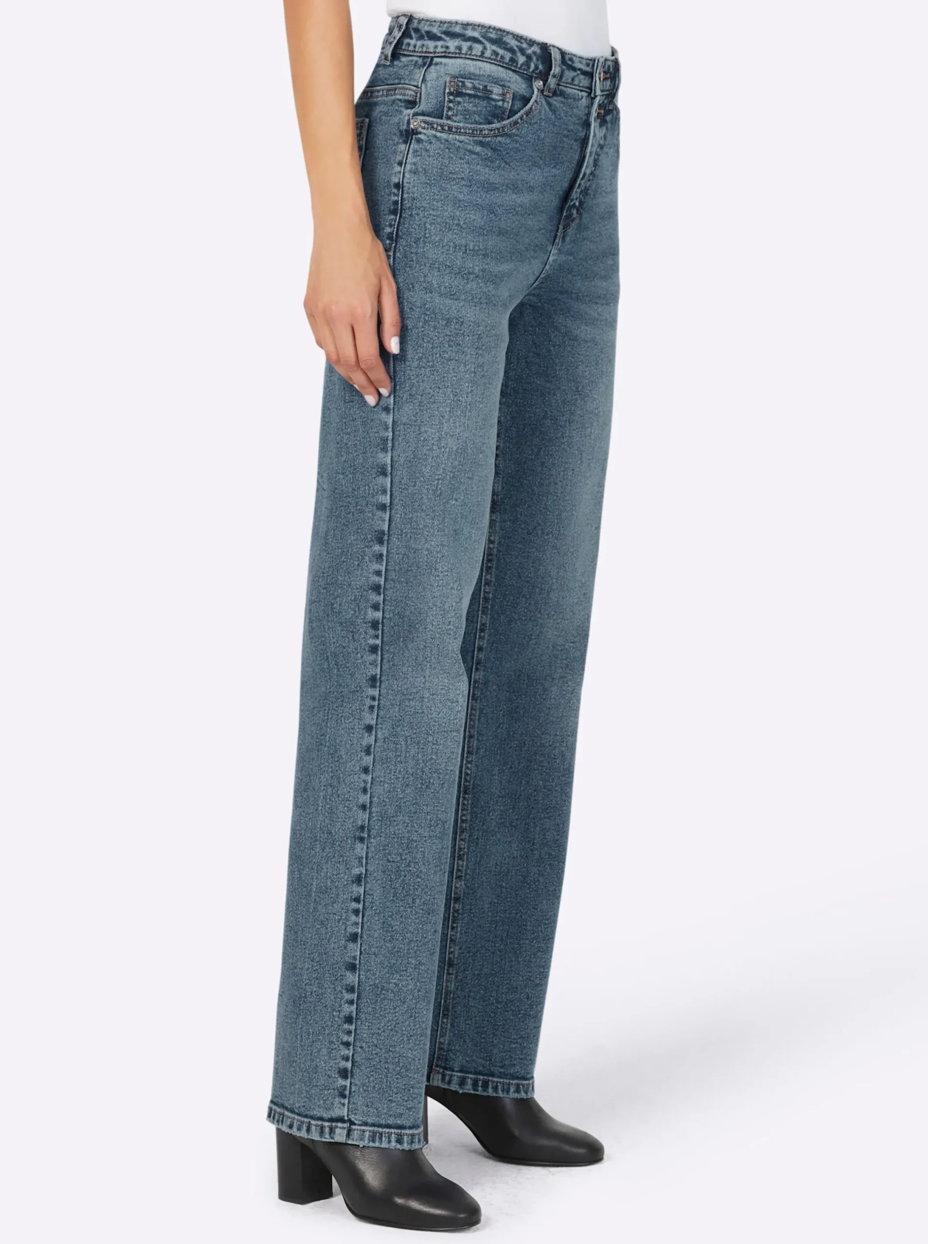 Jeans|heine 5-Pocket-Jeans blue-bleached