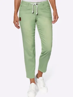 Jeans| 5-Pocket-Jeans in knöchellanger Schnittform eucalyptus