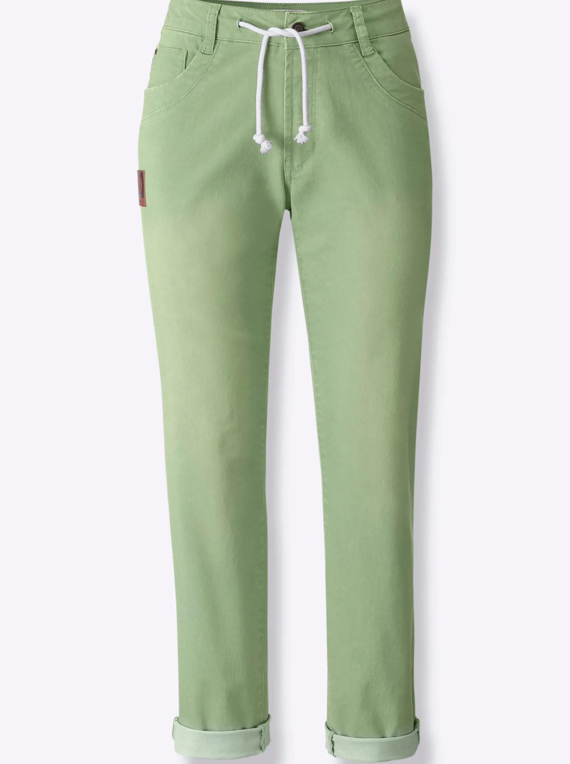 Jeans| 5-Pocket-Jeans in knöchellanger Schnittform eucalyptus