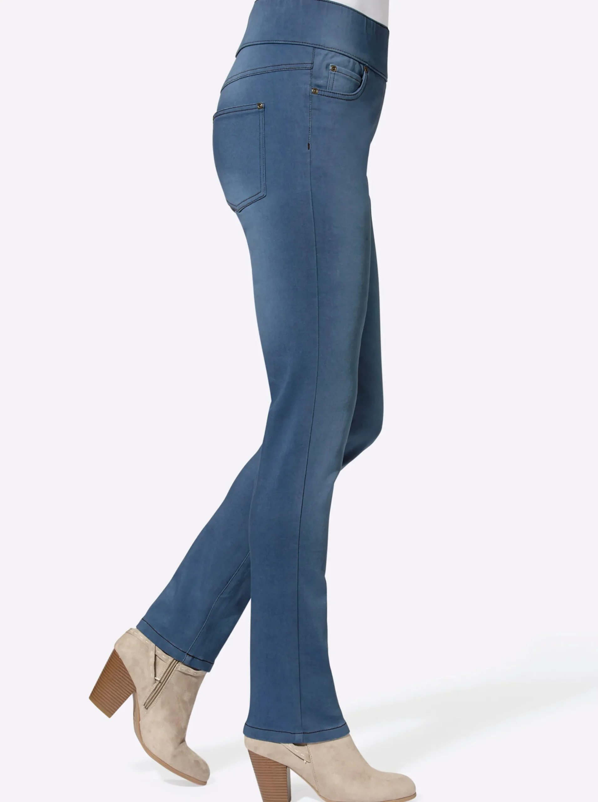 Jeans| 5-Pocket-Jeans in Schlupfform blue-bleached