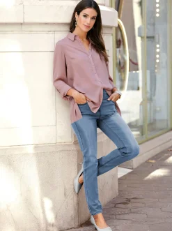 Jeans| 5-Pocket-Jeans in Schlupfform blue-bleached