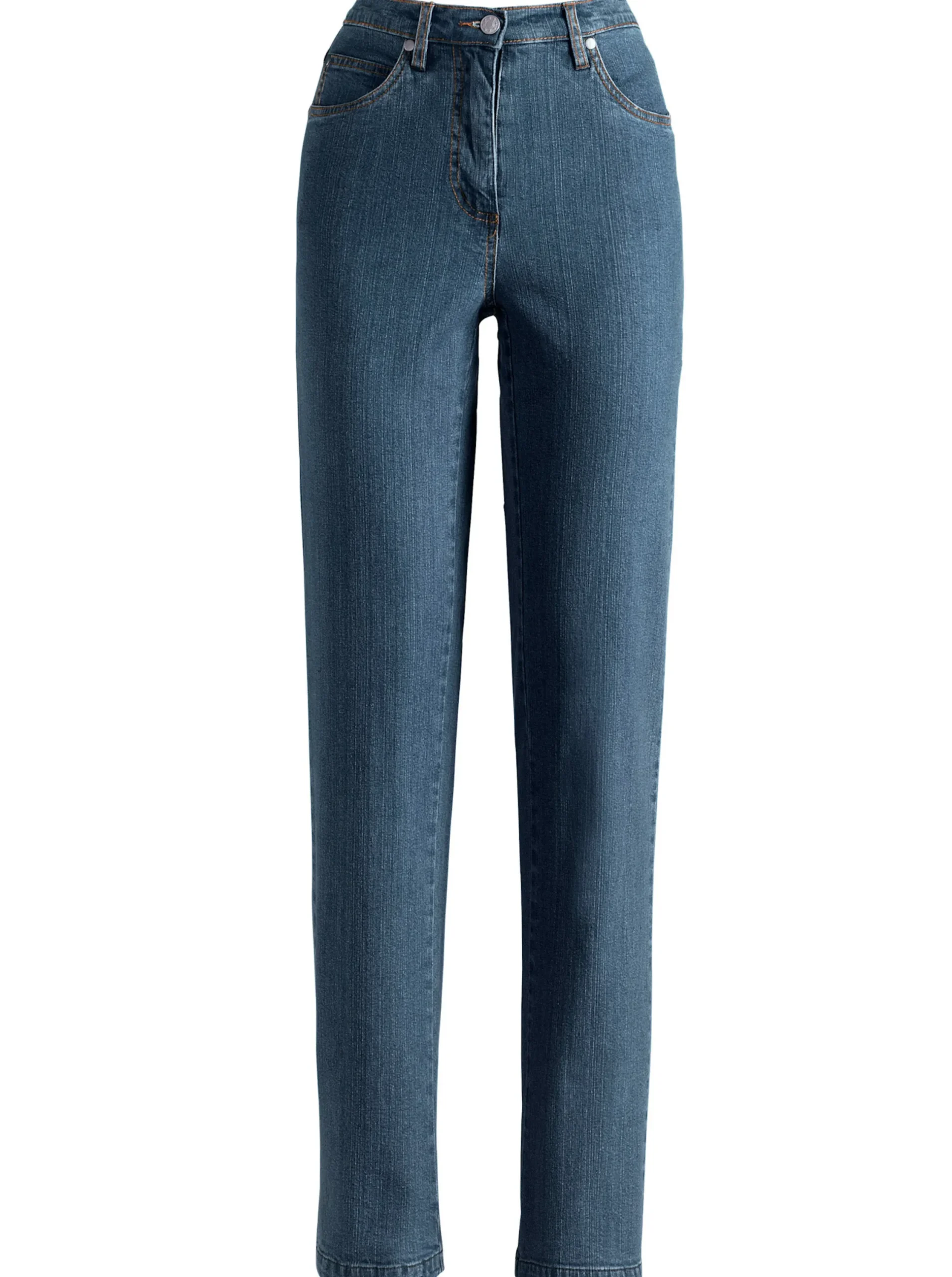 Jeans| 5-Pocket-Jeans mit Baumwoll-Stretch blue-stone-washed
