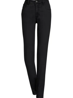 Basics|Jeans| 5-Pocket-Jeans mit bestickten Gesäßtaschen schwarz