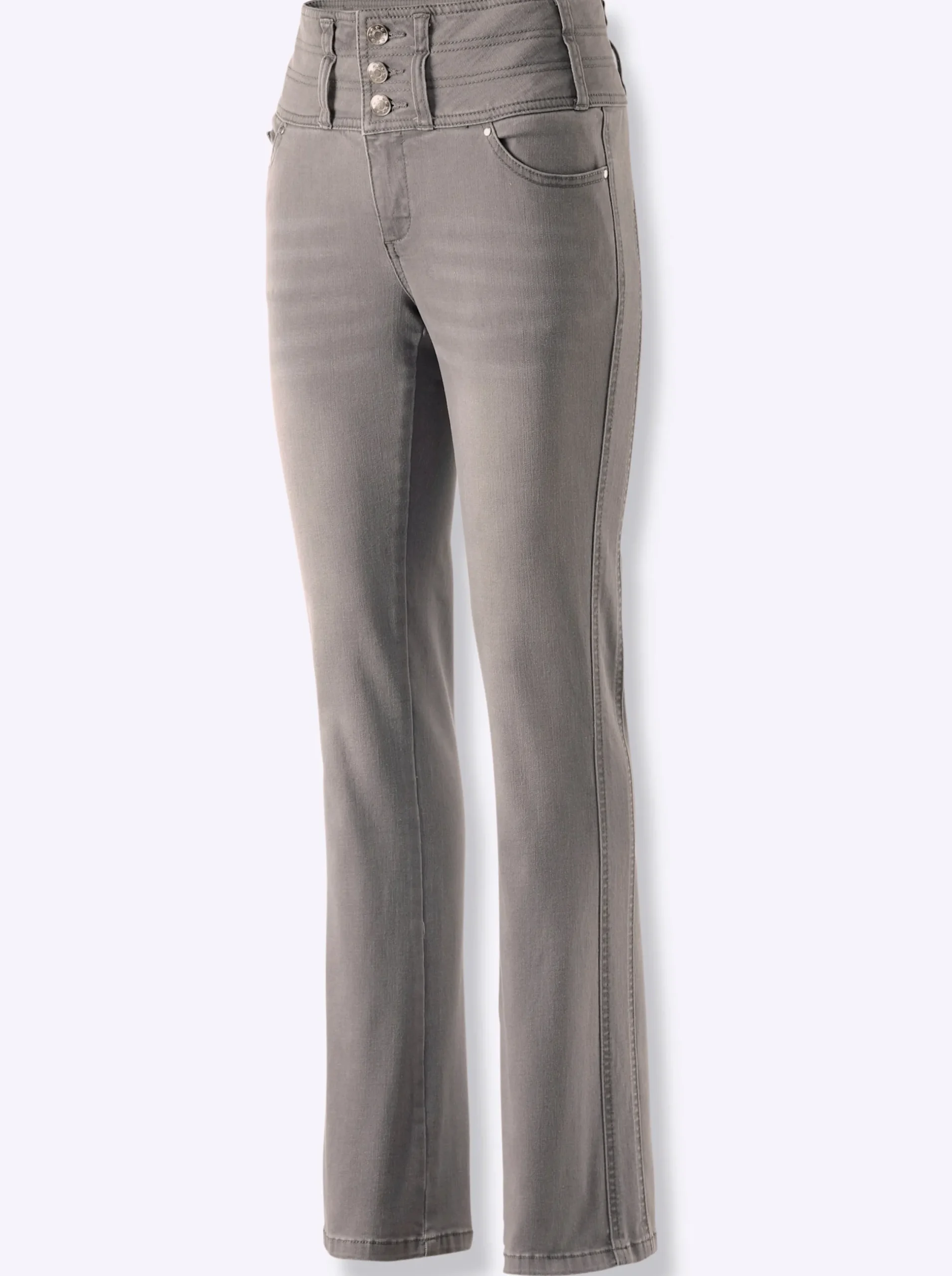 Jeans| 5-Pocket-Jeans mit dezent ausgestelltem Bein lightgrey-denim
