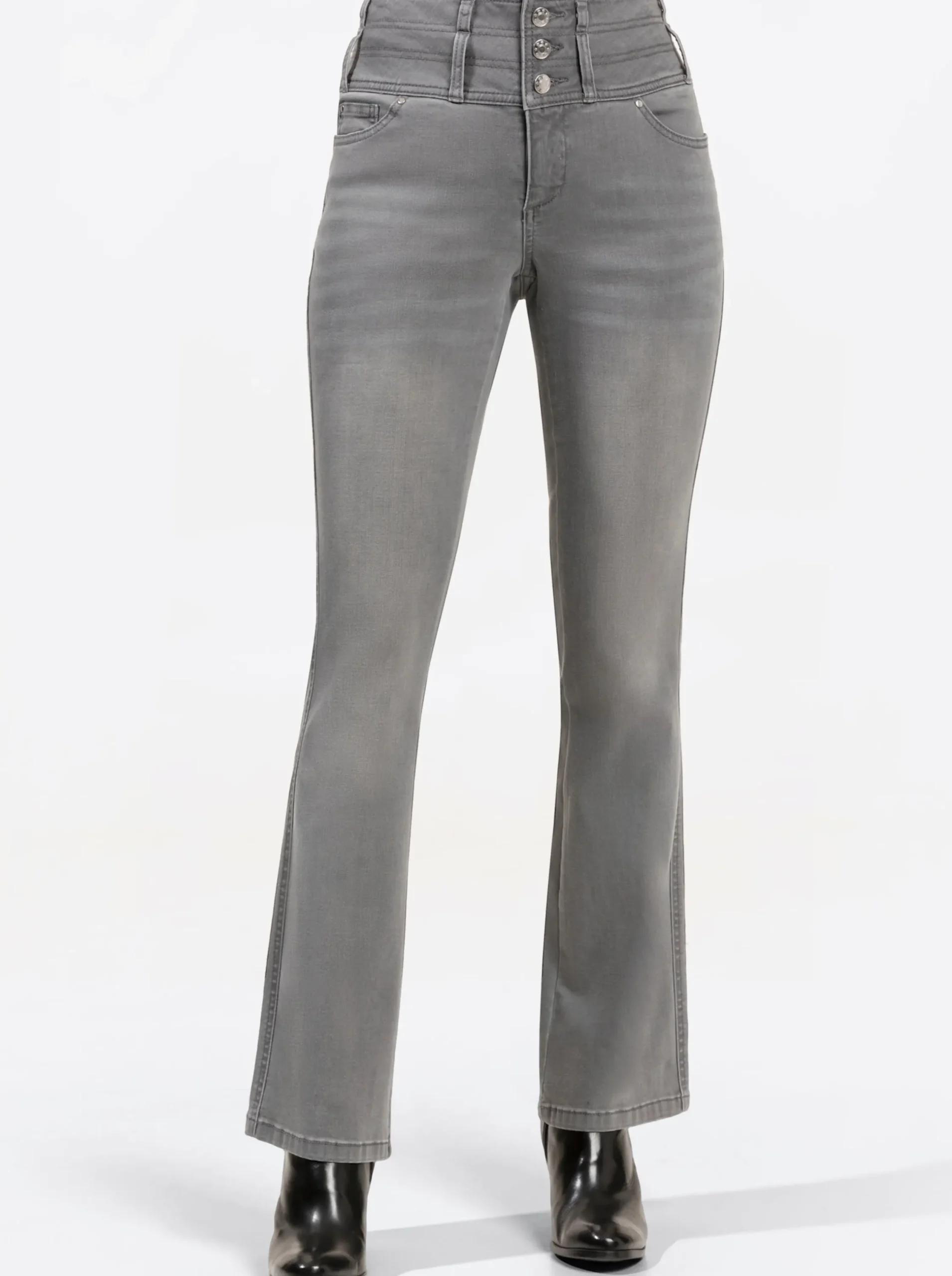Jeans| 5-Pocket-Jeans mit dezent ausgestelltem Bein lightgrey-denim