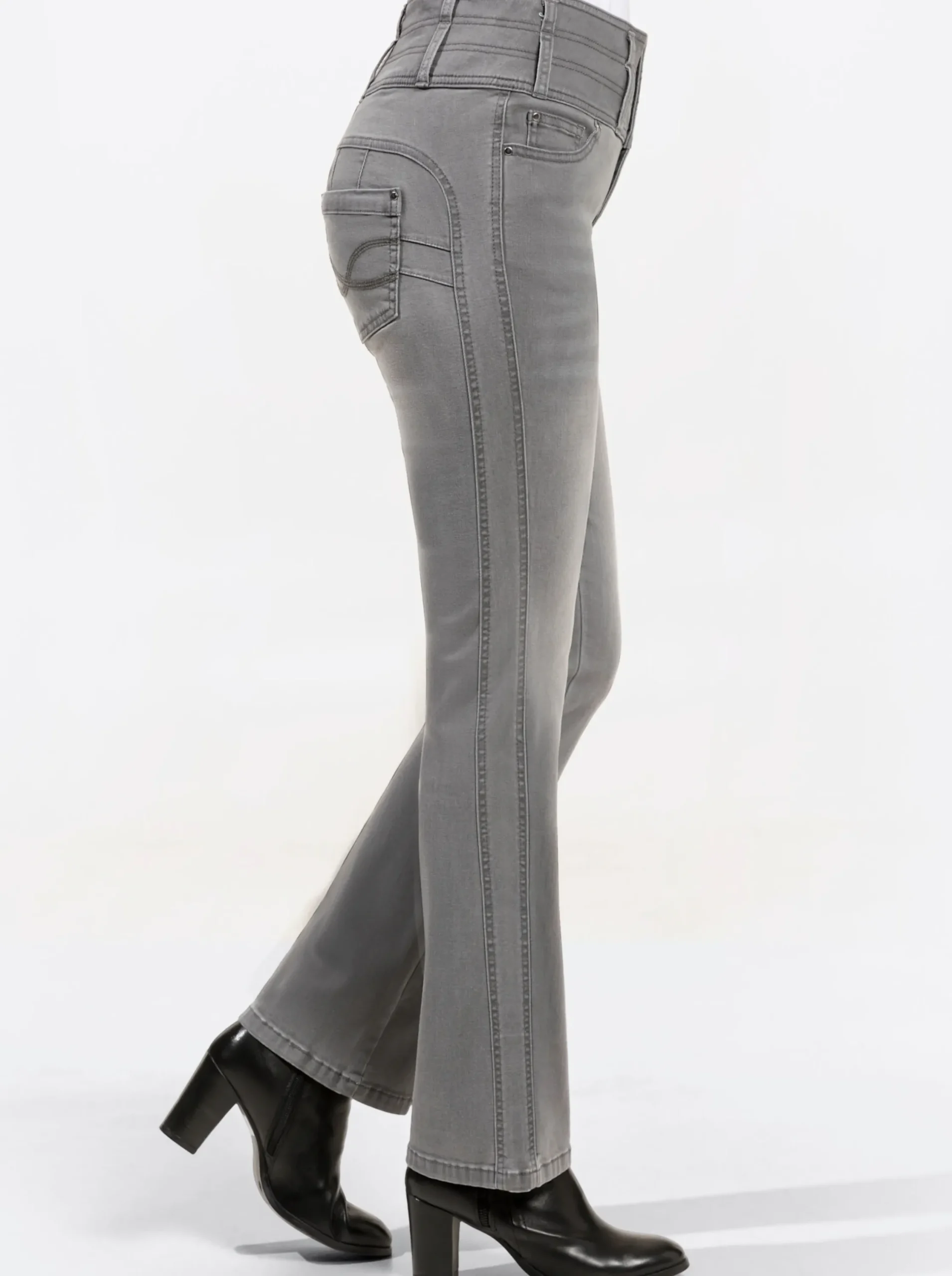 Jeans| 5-Pocket-Jeans mit dezent ausgestelltem Bein lightgrey-denim