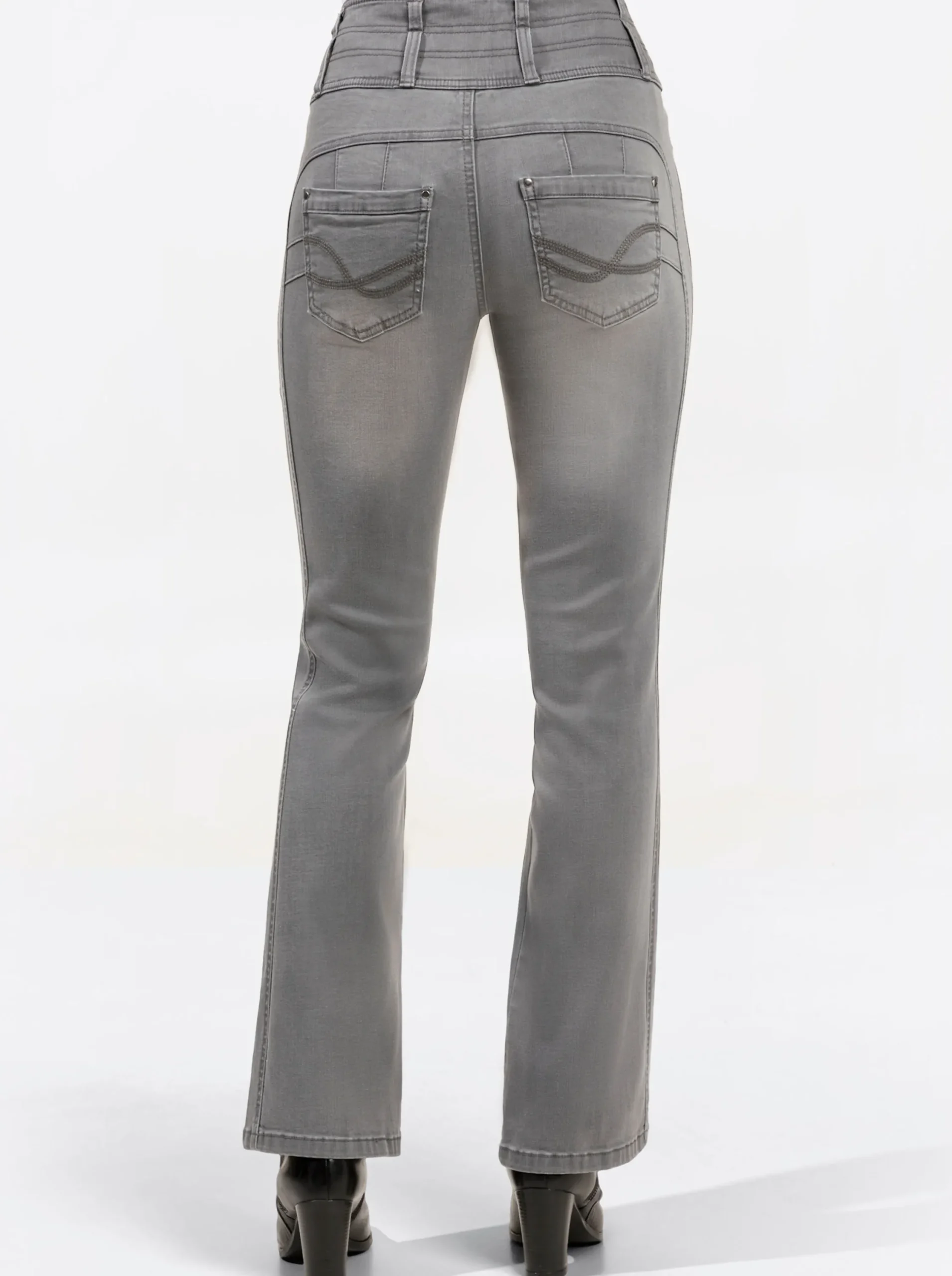 Jeans| 5-Pocket-Jeans mit dezent ausgestelltem Bein lightgrey-denim