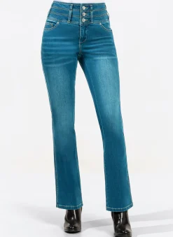 Jeans| 5-Pocket-Jeans mit dezent ausgestelltem Bein blue-stone-washed