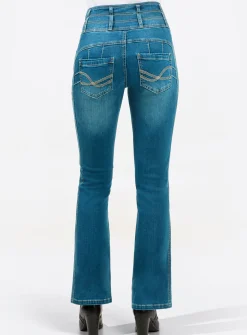 Jeans| 5-Pocket-Jeans mit dezent ausgestelltem Bein blue-stone-washed