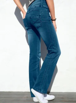 Jeans| 5-Pocket-Jeans mit dezent ausgestelltem Bein blue-stone-washed