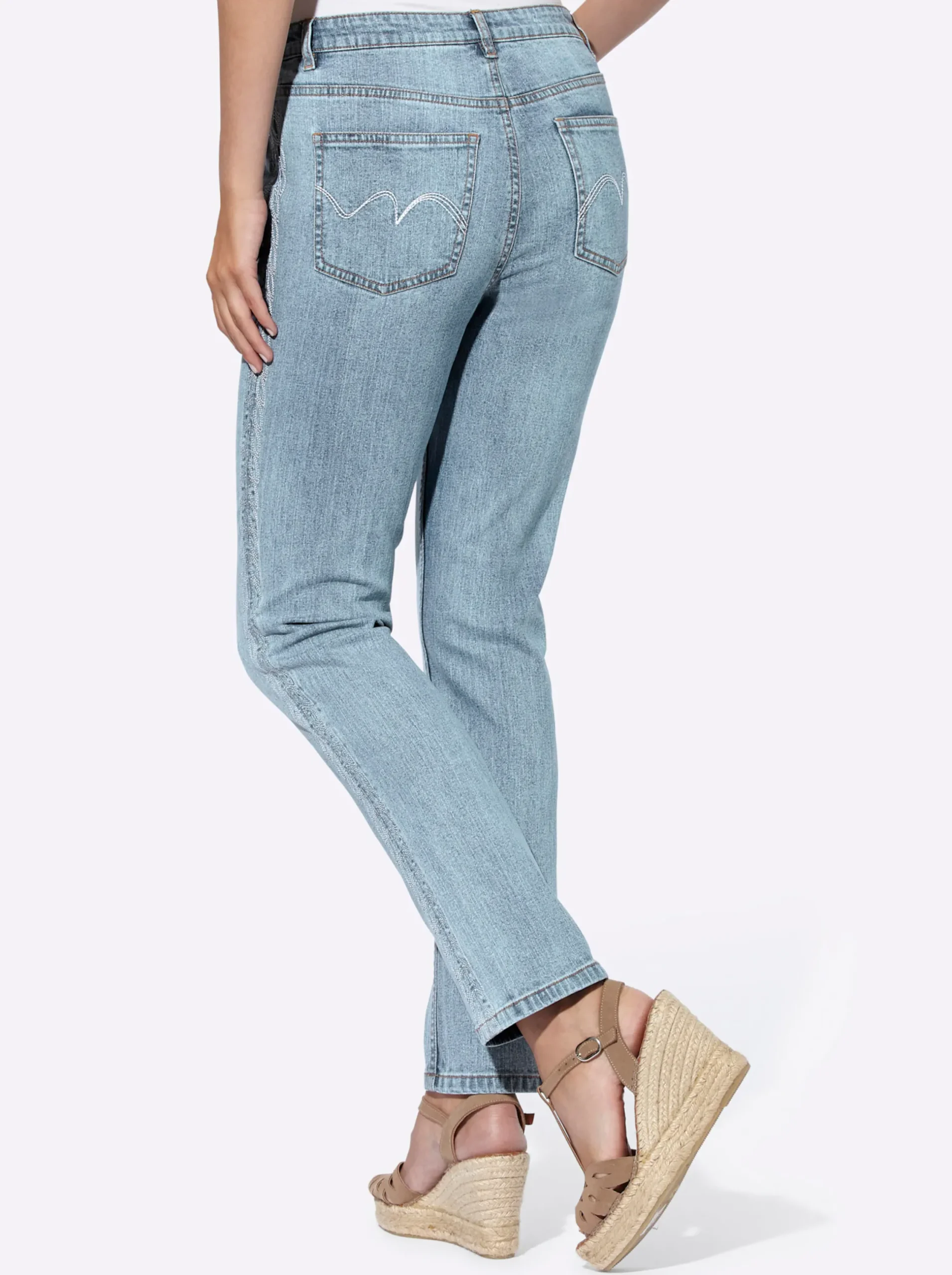 Jeans|heine 5-Pocket-Jeans mit hohem Stretch-Anteil blue-bleached