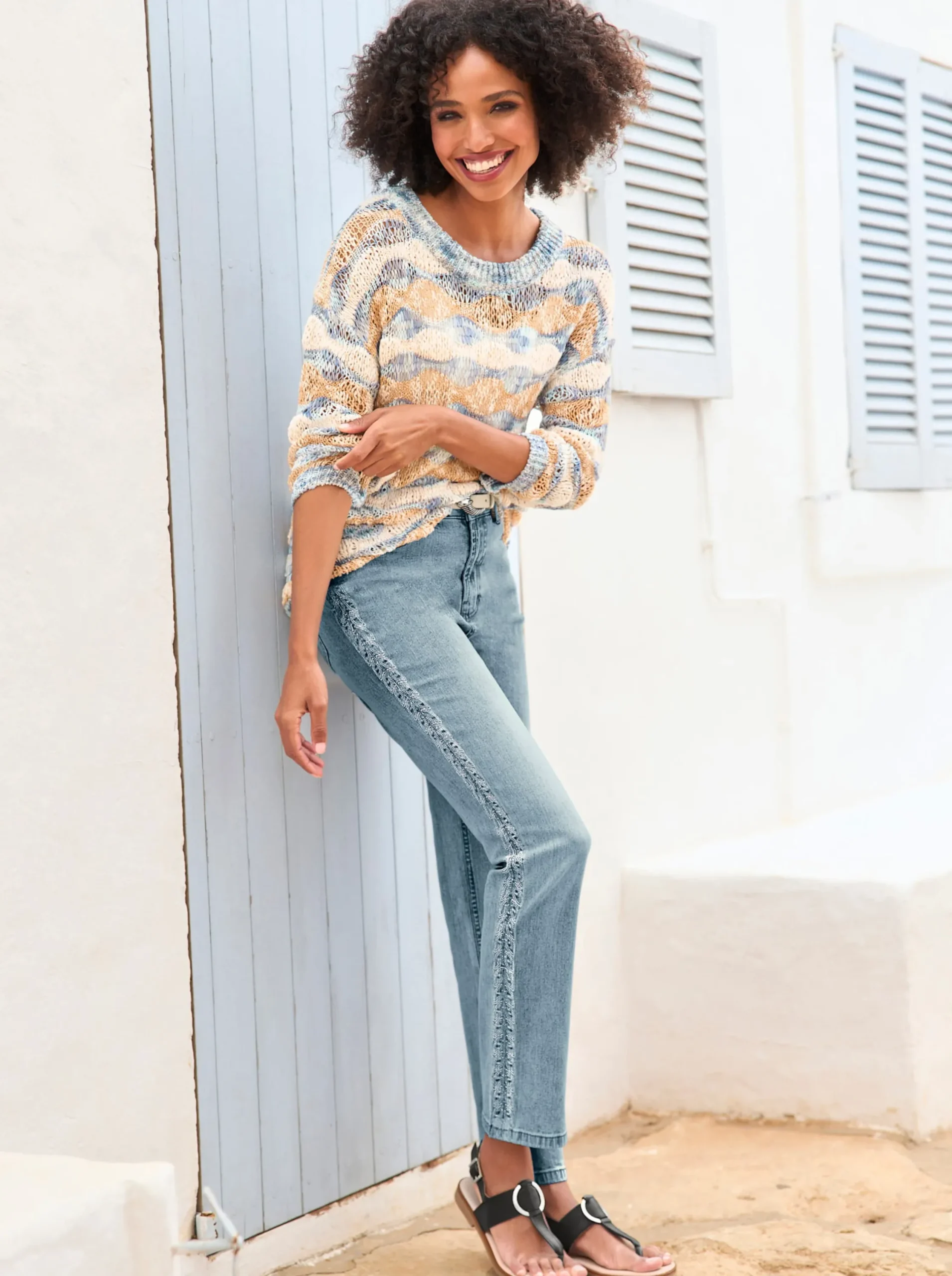 Jeans|heine 5-Pocket-Jeans mit hohem Stretch-Anteil blue-bleached