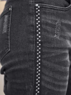 Jeans|heine 5-Pocket-Jeans mit Nieten-Verzierung seitlich blackdenim