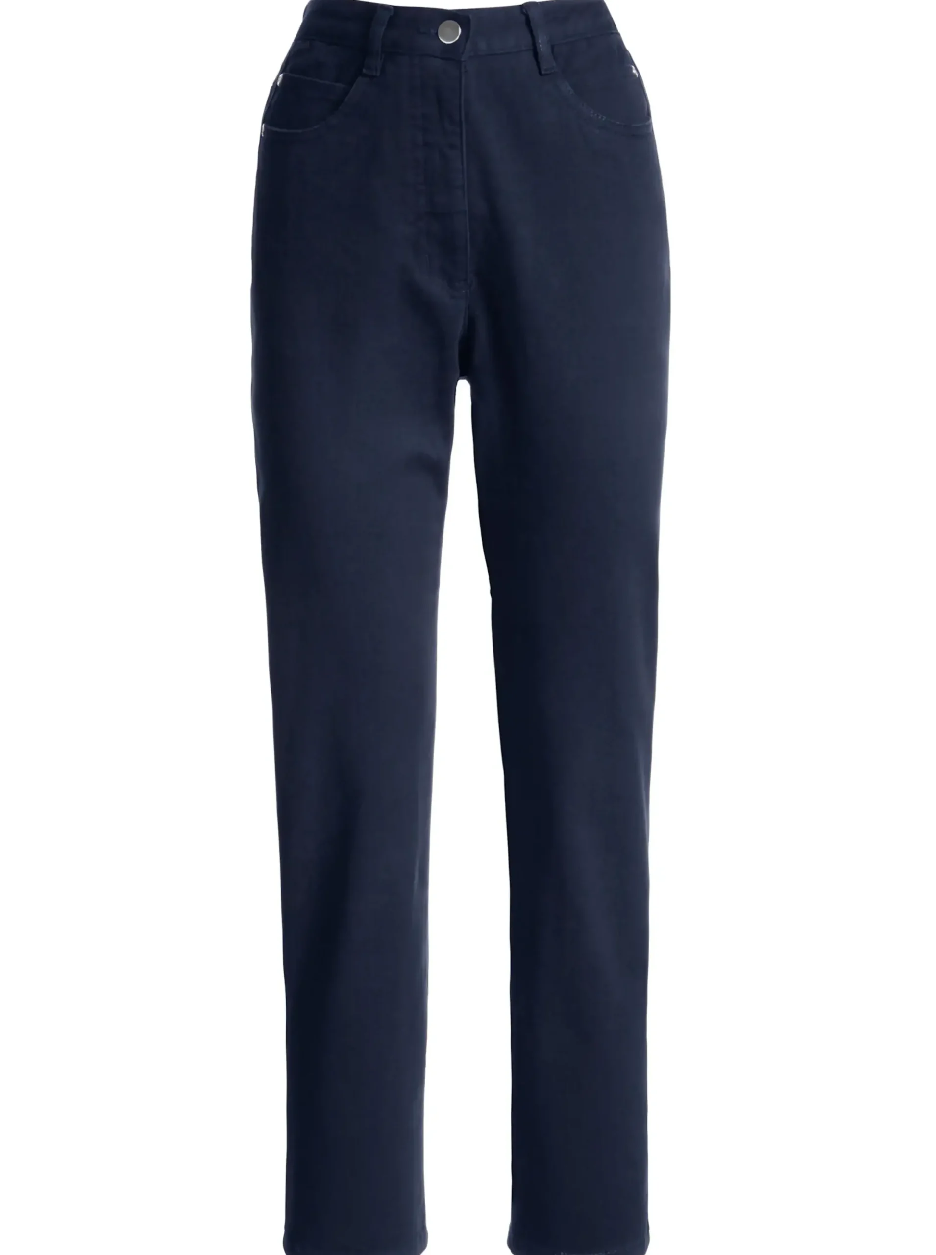 Jeans| 5-Pocket-Jeans mit seitlichem Dehnbund darkblue