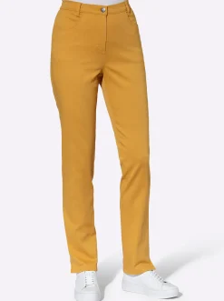 Basics| 5-Pocket-Jeans mit Stretch-Anteil ocker