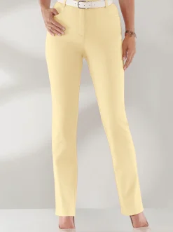 Jeans| 5-Pocket-Jeans mit Stretch-Anteil vanillegelb