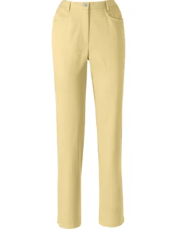 Jeans| 5-Pocket-Jeans mit Stretch-Anteil vanillegelb