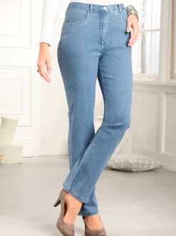 Jeans| 5-Pocket-Jeans mit Stretch-Anteil blue-bleached