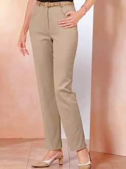 Jeans| 5-Pocket-Jeans mit Stretch-Anteil camel