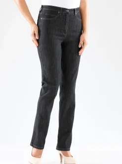 Jeans| 5-Pocket-Jeans mit Stretch-Anteil black-denim
