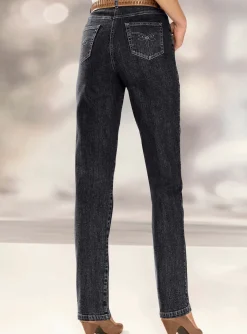 Jeans| 5-Pocket-Jeans mit Stretch-Anteil black-denim