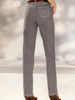 Jeans| 5-Pocket-Jeans mit Stretch-Anteil taupe-denim